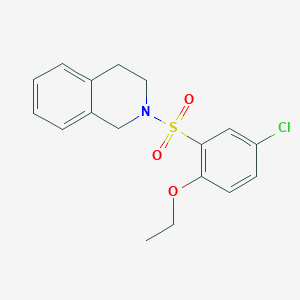 molecular formula C17H18ClNO3S B11125933 2-[(5-Chloro-2-ethoxyphenyl)sulfonyl]-1,2,3,4-tetrahydroisoquinoline 