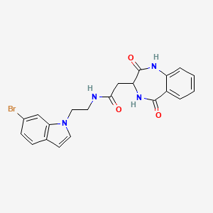 N-[2-(6-bromo-1H-indol-1-yl)ethyl]-2-(2,5-dioxo-2,3,4,5-tetrahydro-1H-1,4-benzodiazepin-3-yl)acetamide