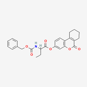 6-oxo-7,8,9,10-tetrahydro-6H-benzo[c]chromen-3-yl 2-{[(benzyloxy)carbonyl]amino}butanoate