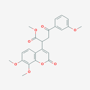 methyl 2-(7,8-dimethoxy-2-oxo-2H-chromen-4-yl)-4-(3-methoxyphenyl)-4-oxobutanoate