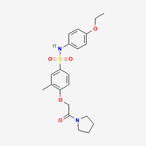 N-(4-ethoxyphenyl)-3-methyl-4-[2-oxo-2-(pyrrolidin-1-yl)ethoxy]benzenesulfonamide