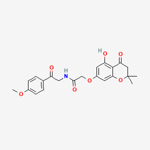 2-[(5-hydroxy-2,2-dimethyl-4-oxo-3,4-dihydro-2H-chromen-7-yl)oxy]-N-[2-(4-methoxyphenyl)-2-oxoethyl]acetamide