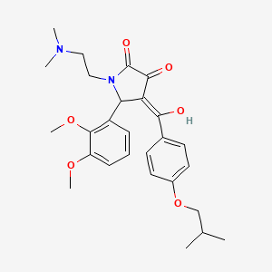 molecular formula C27H34N2O6 B11126029 5-(2,3-dimethoxyphenyl)-1-[2-(dimethylamino)ethyl]-3-hydroxy-4-{[4-(2-methylpropoxy)phenyl]carbonyl}-1,5-dihydro-2H-pyrrol-2-one 