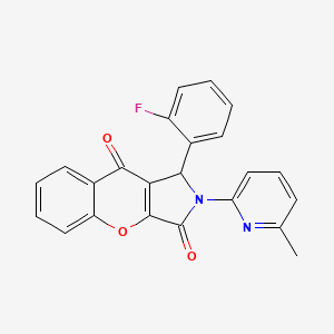 1-(2-Fluorophenyl)-2-(6-methylpyridin-2-yl)-1,2-dihydrochromeno[2,3-c]pyrrole-3,9-dione