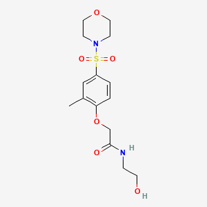 N-(2-Hydroxyethyl)-2-[2-methyl-4-(morpholine-4-sulfonyl)phenoxy]acetamide