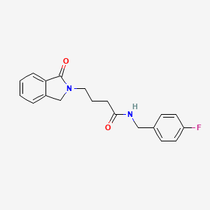 molecular formula C19H19FN2O2 B11126105 N-(4-fluorobenzyl)-4-(1-oxo-1,3-dihydro-2H-isoindol-2-yl)butanamide 