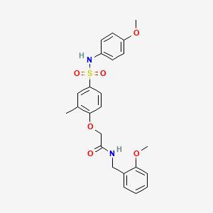 N-(2-methoxybenzyl)-2-{4-[(4-methoxyphenyl)sulfamoyl]-2-methylphenoxy}acetamide