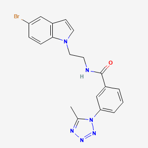 molecular formula C19H17BrN6O B11126120 N-[2-(5-bromo-1H-indol-1-yl)ethyl]-3-(5-methyl-1H-1,2,3,4-tetraazol-1-yl)benzamide 