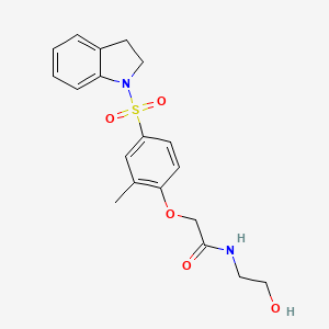 2-[4-(2,3-Dihydro-1H-indole-1-sulfonyl)-2-methylphenoxy]-N-(2-hydroxyethyl)acetamide