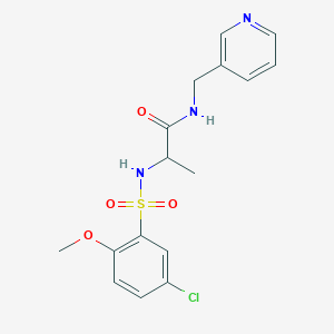 2-(5-Chloro-2-methoxy-benzenesulfonylamino)-N-pyridin-3-ylmethyl-propionamide