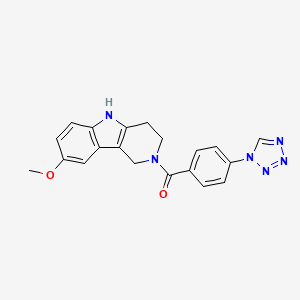 (8-methoxy-1,3,4,5-tetrahydro-2H-pyrido[4,3-b]indol-2-yl)[4-(1H-tetrazol-1-yl)phenyl]methanone