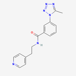 3-(5-methyl-1H-1,2,3,4-tetraazol-1-yl)-N-[2-(4-pyridyl)ethyl]benzamide