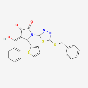 1-[5-(benzylsulfanyl)-1,3,4-thiadiazol-2-yl]-3-hydroxy-4-(phenylcarbonyl)-5-(thiophen-2-yl)-1,5-dihydro-2H-pyrrol-2-one