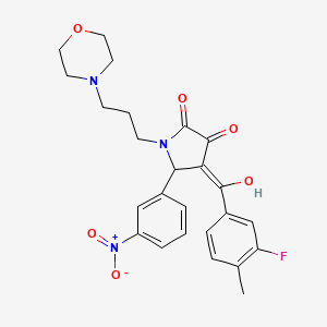 4-[(3-fluoro-4-methylphenyl)carbonyl]-3-hydroxy-1-[3-(morpholin-4-yl)propyl]-5-(3-nitrophenyl)-1,5-dihydro-2H-pyrrol-2-one