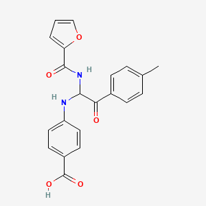 4-{[1-[(2-Furylcarbonyl)amino]-2-(4-methylphenyl)-2-oxoethyl]amino}benzoic acid