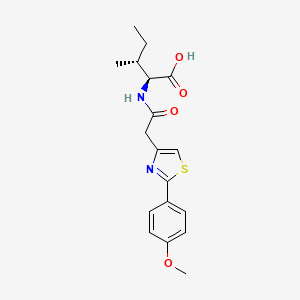 molecular formula C18H22N2O4S B11126244 N-{[2-(4-methoxyphenyl)-1,3-thiazol-4-yl]acetyl}-L-isoleucine 