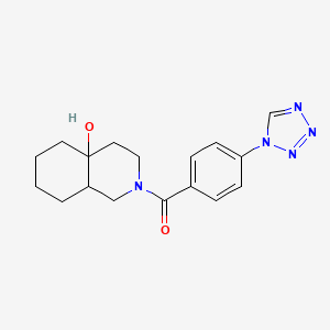 molecular formula C17H21N5O2 B11126266 (4a-hydroxyoctahydroisoquinolin-2(1H)-yl)[4-(1H-tetrazol-1-yl)phenyl]methanone 