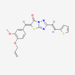 (5Z)-5-[3-methoxy-4-(prop-2-en-1-yloxy)benzylidene]-2-[(E)-2-(thiophen-2-yl)ethenyl][1,3]thiazolo[3,2-b][1,2,4]triazol-6(5H)-one