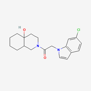 2-(6-chloro-1H-indol-1-yl)-1-(4a-hydroxyoctahydroisoquinolin-2(1H)-yl)ethanone