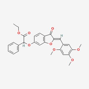 Ethyl 2-{3-oxo-2-[(2,4,5-trimethoxyphenyl)methylene]benzo[3,4-b]furan-6-yloxy}-2-phenylacetate