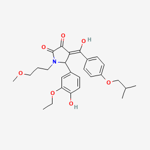 5-(3-ethoxy-4-hydroxyphenyl)-3-hydroxy-1-(3-methoxypropyl)-4-{[4-(2-methylpropoxy)phenyl]carbonyl}-1,5-dihydro-2H-pyrrol-2-one