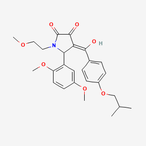 5-(2,5-dimethoxyphenyl)-3-hydroxy-1-(2-methoxyethyl)-4-{[4-(2-methylpropoxy)phenyl]carbonyl}-1,5-dihydro-2H-pyrrol-2-one