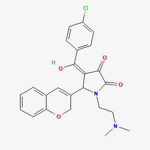 4-[(4-chlorophenyl)carbonyl]-5-(2H-chromen-3-yl)-1-[2-(dimethylamino)ethyl]-3-hydroxy-1,5-dihydro-2H-pyrrol-2-one