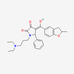 1-[3-(diethylamino)propyl]-3-hydroxy-4-[(2-methyl-2,3-dihydro-1-benzofuran-5-yl)carbonyl]-5-phenyl-1,5-dihydro-2H-pyrrol-2-one