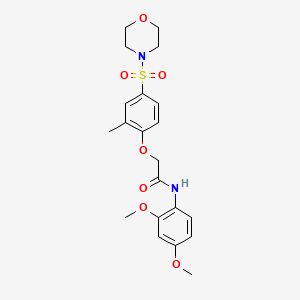 N-(2,4-Dimethoxyphenyl)-2-[2-methyl-4-(morpholine-4-sulfonyl)phenoxy]acetamide