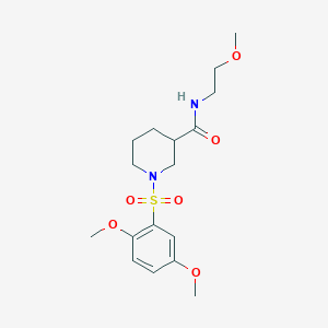 molecular formula C17H26N2O6S B11126481 1-(2,5-Dimethoxybenzenesulfonyl)-N-(2-methoxyethyl)piperidine-3-carboxamide 