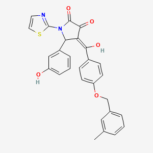 3-hydroxy-5-(3-hydroxyphenyl)-4-({4-[(3-methylbenzyl)oxy]phenyl}carbonyl)-1-(1,3-thiazol-2-yl)-1,5-dihydro-2H-pyrrol-2-one