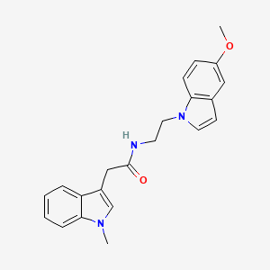 molecular formula C22H23N3O2 B11126520 N-[2-(5-methoxy-1H-indol-1-yl)ethyl]-2-(1-methyl-1H-indol-3-yl)acetamide 