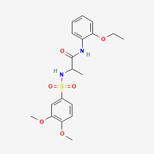 molecular formula C19H24N2O6S B11126538 N~2~-[(3,4-dimethoxyphenyl)sulfonyl]-N-(2-ethoxyphenyl)alaninamide 