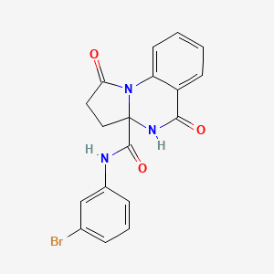 N-(3-bromophenyl)-5-hydroxy-1-oxo-2,3-dihydropyrrolo[1,2-a]quinazoline-3a(1H)-carboxamide