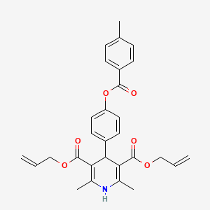 Diprop-2-en-1-yl 2,6-dimethyl-4-(4-{[(4-methylphenyl)carbonyl]oxy}phenyl)-1,4-dihydropyridine-3,5-dicarboxylate