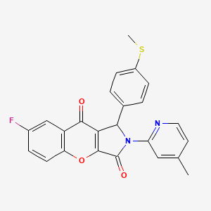 7-Fluoro-2-(4-methylpyridin-2-yl)-1-[4-(methylsulfanyl)phenyl]-1,2-dihydrochromeno[2,3-c]pyrrole-3,9-dione