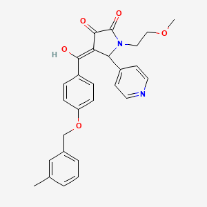 3-hydroxy-1-(2-methoxyethyl)-4-({4-[(3-methylbenzyl)oxy]phenyl}carbonyl)-5-(pyridin-4-yl)-1,5-dihydro-2H-pyrrol-2-one