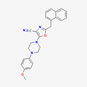 5-[4-(4-Methoxyphenyl)piperazin-1-yl]-2-(naphthalen-1-ylmethyl)-1,3-oxazole-4-carbonitrile