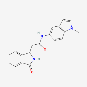 molecular formula C19H17N3O2 B11126594 N-(1-methyl-1H-indol-5-yl)-2-(3-oxo-2,3-dihydro-1H-isoindol-1-yl)acetamide 