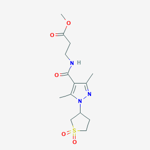 methyl N-{[1-(1,1-dioxidotetrahydrothiophen-3-yl)-3,5-dimethyl-1H-pyrazol-4-yl]carbonyl}-beta-alaninate