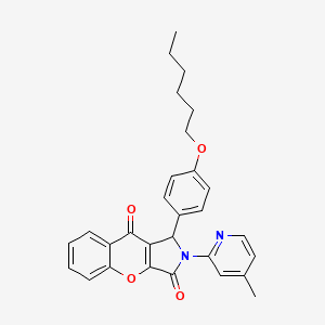 1-[4-(Hexyloxy)phenyl]-2-(4-methylpyridin-2-yl)-1,2-dihydrochromeno[2,3-c]pyrrole-3,9-dione