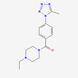 molecular formula C15H20N6O B11126617 (4-ethylpiperazin-1-yl)[4-(5-methyl-1H-tetrazol-1-yl)phenyl]methanone 