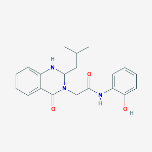 molecular formula C20H23N3O3 B11126618 N-(2-hydroxyphenyl)-2-[2-isobutyl-4-oxo-1,4-dihydro-3(2H)-quinazolinyl]acetamide 