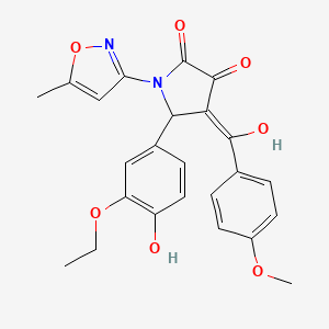 5-(3-ethoxy-4-hydroxyphenyl)-3-hydroxy-4-[(4-methoxyphenyl)carbonyl]-1-(5-methyl-1,2-oxazol-3-yl)-1,5-dihydro-2H-pyrrol-2-one