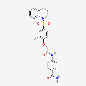 4-({[4-(3,4-dihydroquinolin-1(2H)-ylsulfonyl)-2-methylphenoxy]acetyl}amino)benzamide