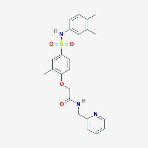 2-{4-[(3,4-dimethylphenyl)sulfamoyl]-2-methylphenoxy}-N-(pyridin-2-ylmethyl)acetamide