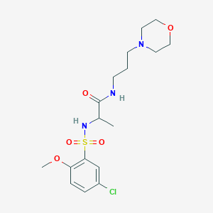 2-(5-Chloro-2-methoxy-benzenesulfonylamino)-N-(3-morpholin-4-yl-propyl)-propionamide