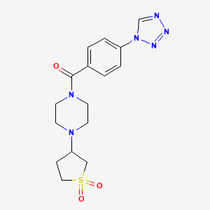 [4-(1,1-dioxidotetrahydrothiophen-3-yl)piperazin-1-yl][4-(1H-tetrazol-1-yl)phenyl]methanone