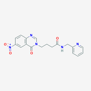 4-(6-nitro-4-oxoquinazolin-3(4H)-yl)-N-(pyridin-2-ylmethyl)butanamide