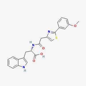 molecular formula C23H21N3O4S B11126688 N-{[2-(3-methoxyphenyl)-1,3-thiazol-4-yl]acetyl}-L-tryptophan 